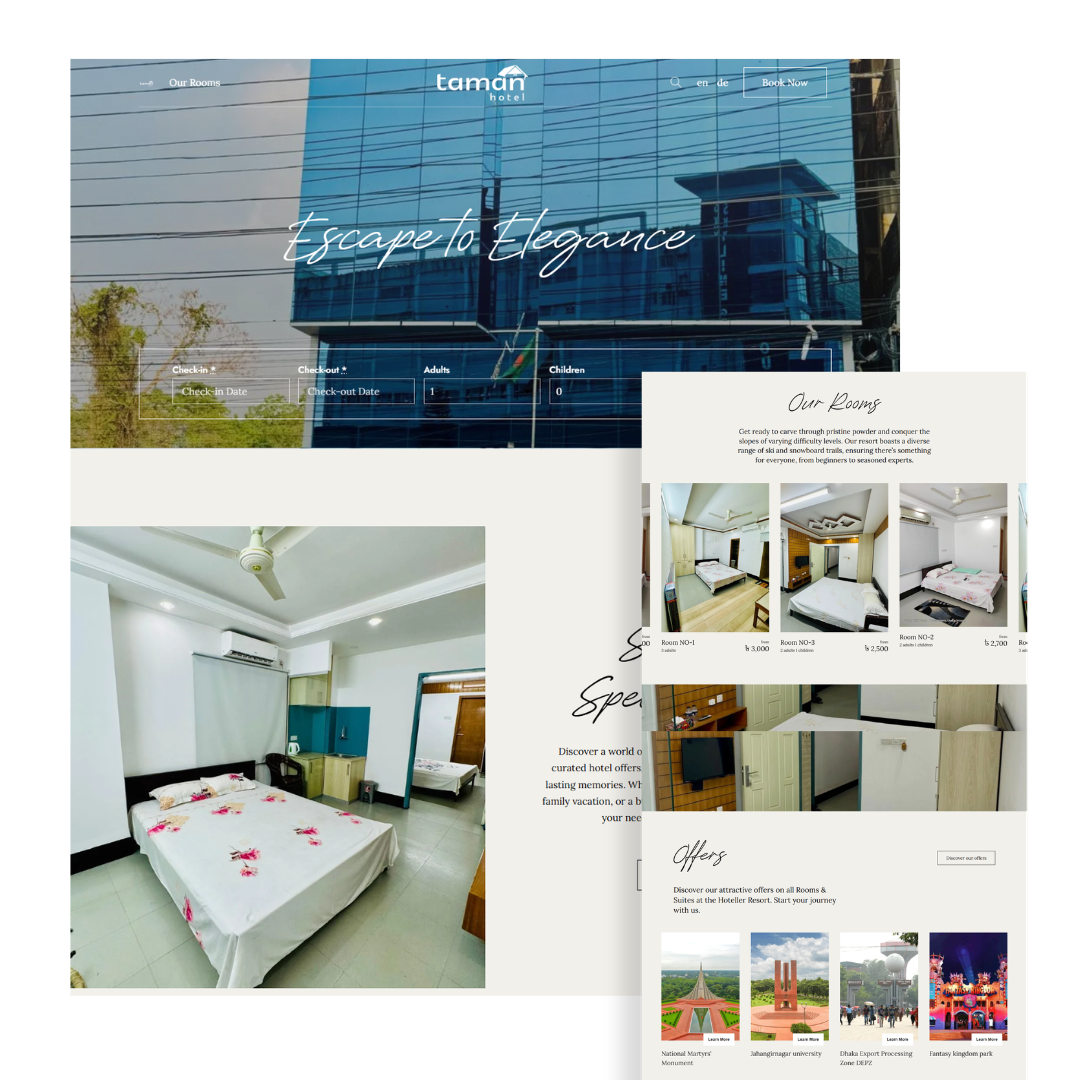 Tamanhotel Website Project